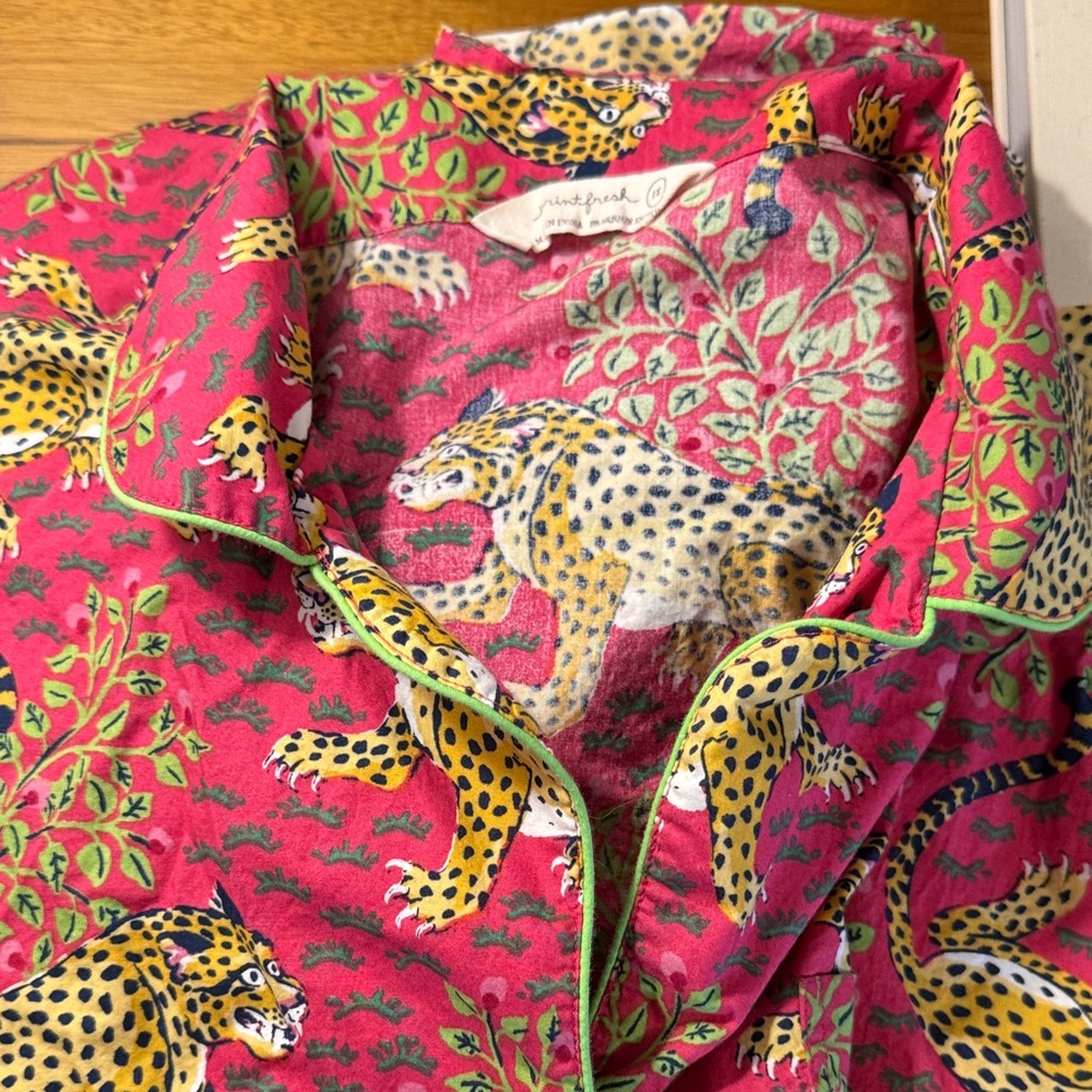 Printfresh Pink Leopard Print pajama set